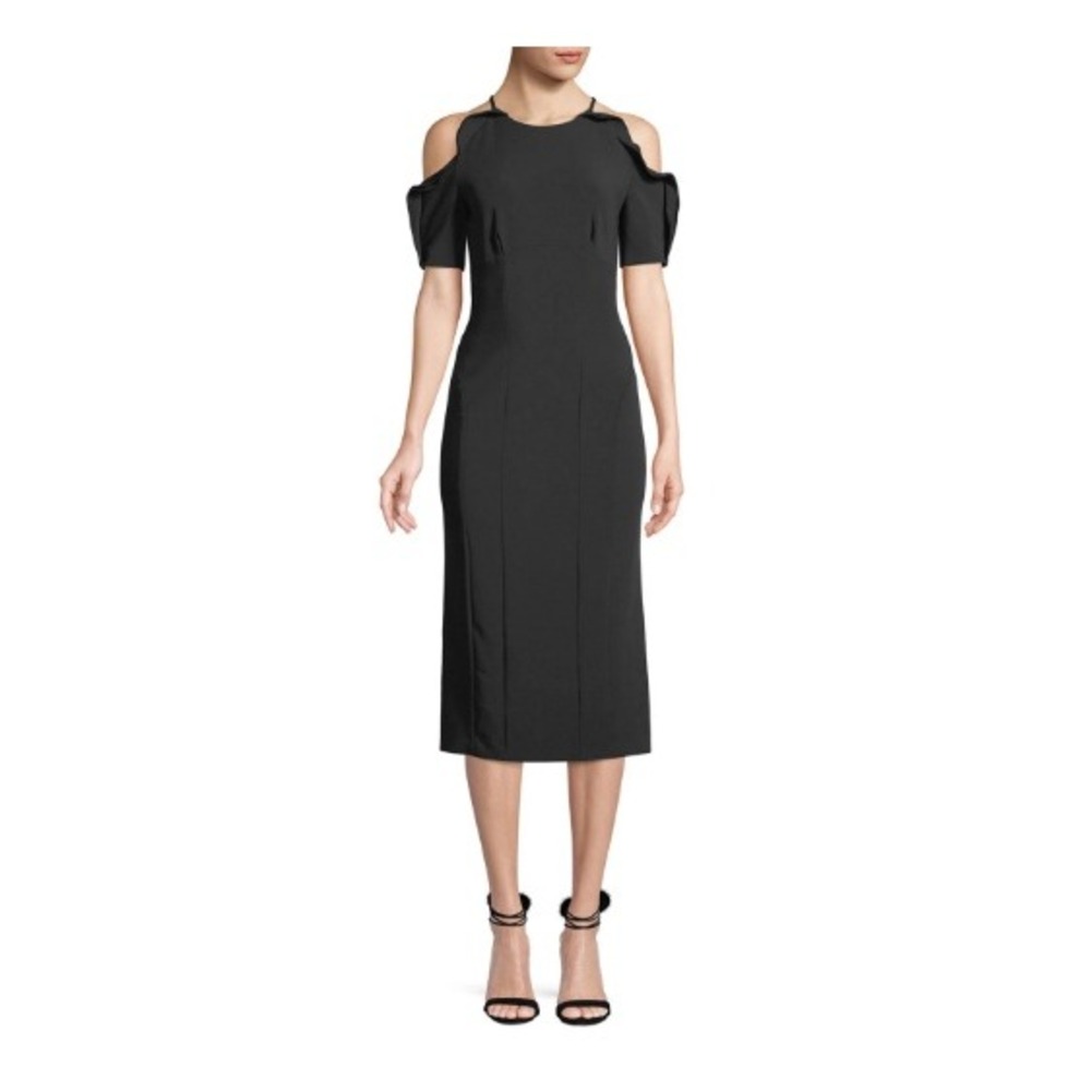 Opening Ceremony Cold Shoulder Column Dress Black 6‎